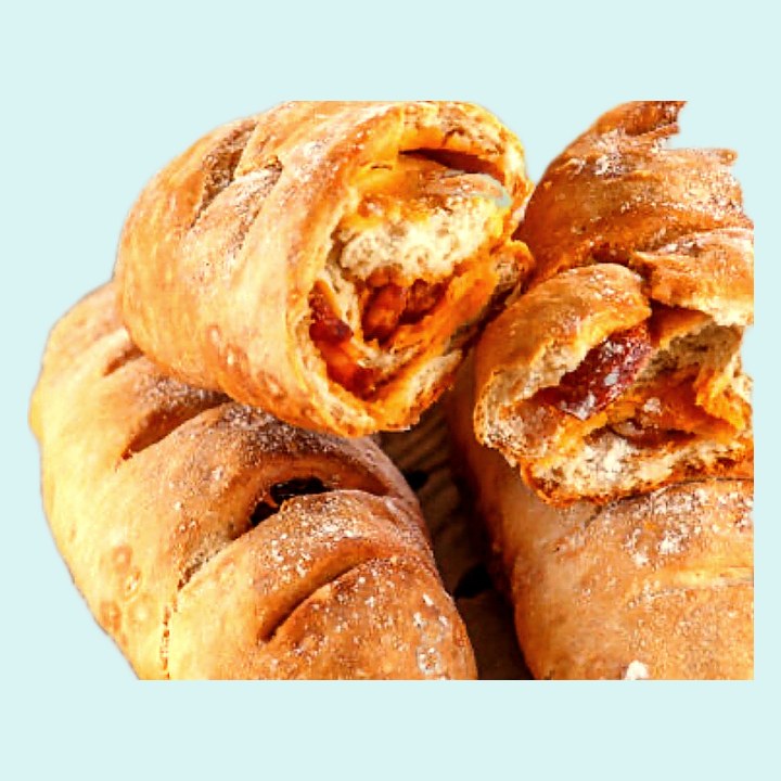 Chorizo bread - Portuguese pão com chouriço, Wooly Pâtisserie Brussels