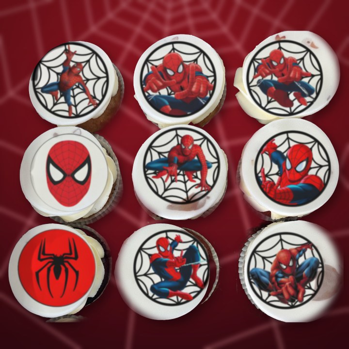 Gepersonaliseerde cupcakes Wooly, Spider-Man reeks