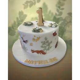 Layered birthday cake