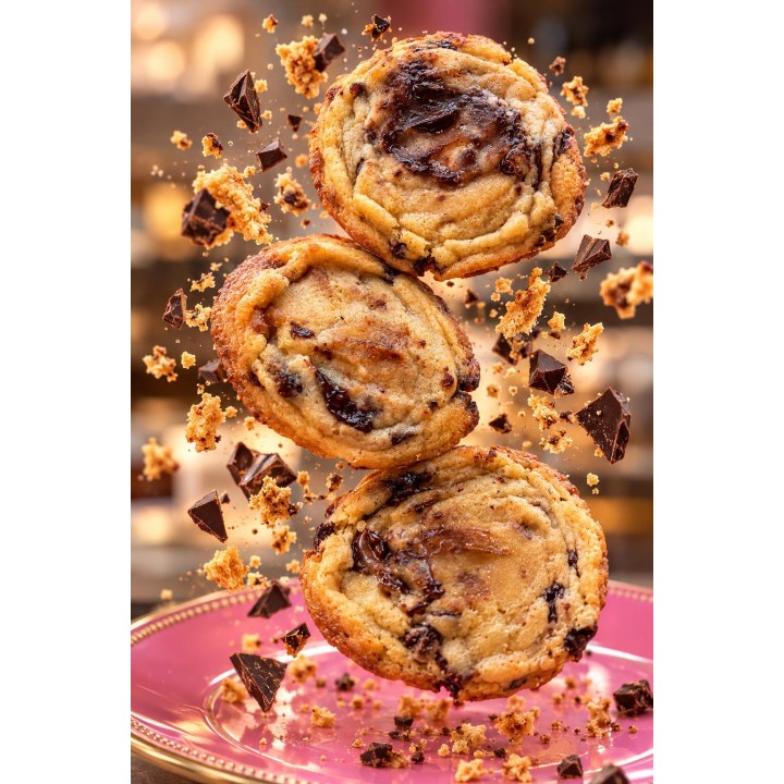 Soft Cookies mit schmelzender Schokolade