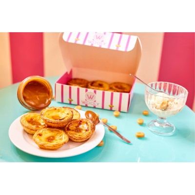 Pastel de Nata artisanal – Pâte feuilletée croustillante, crème vanille caramélisée, Wooly Pâtisserie Bruxelles